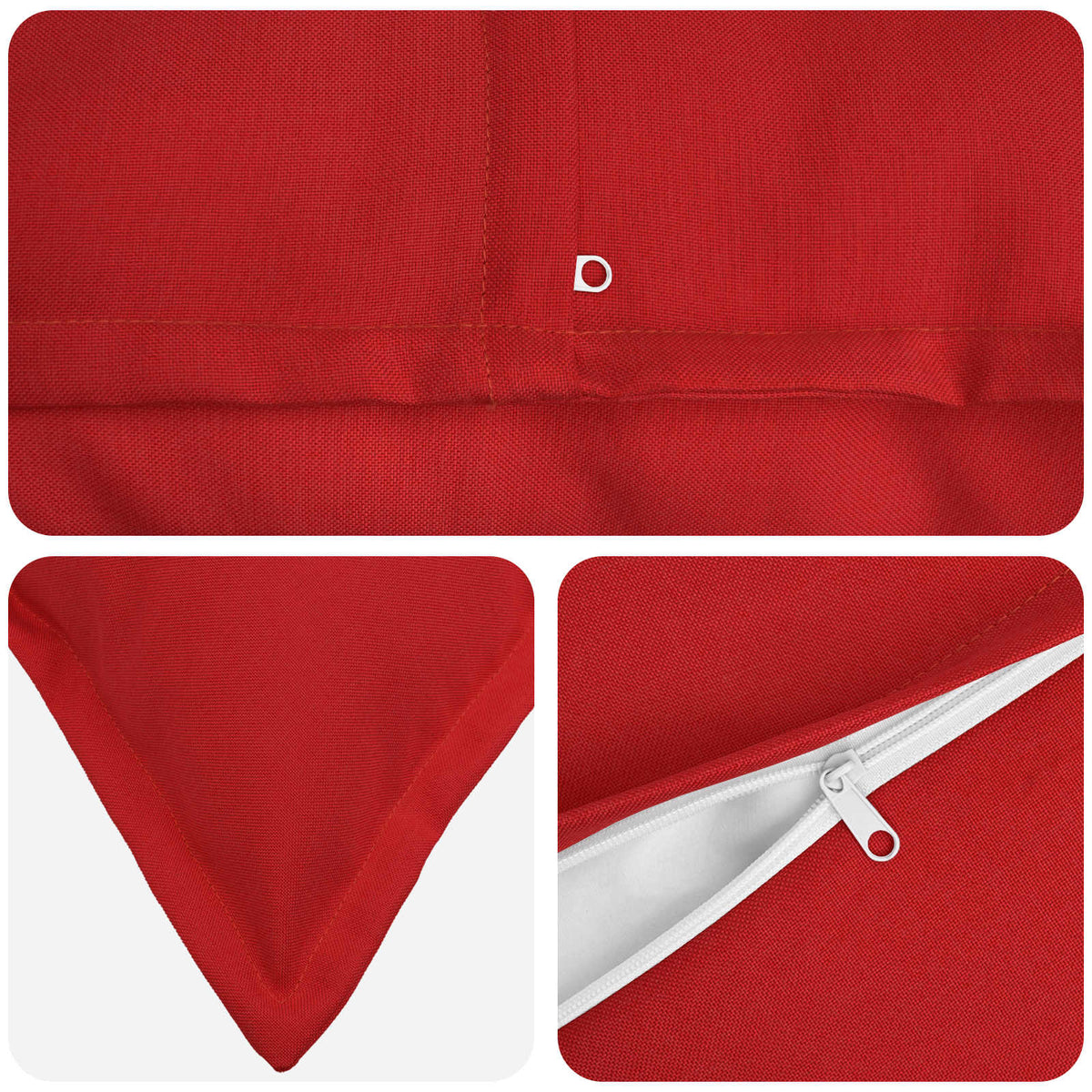 Kussen met kussen HOUTEN 12 st Rood Faux Linnen