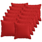 Sierkussens set 12 stuks rood 50x50 cm faux linnen