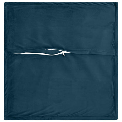 Kussen met kussen HOUTEN 6 st Blauw fluweel