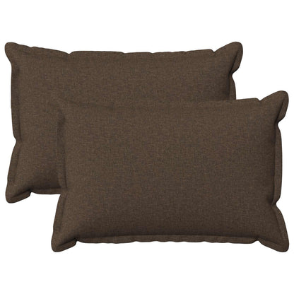 Kussen met kussen HOUTEN 2 st Taupe Faux Linnen
