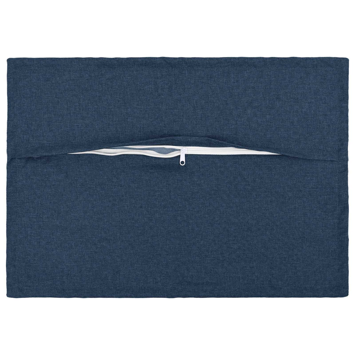 Kussen met kussen HOUTEN 2 st Blauw Faux Linnen