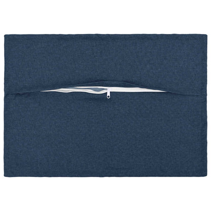 Kussen met kussen HOUTEN 2 st Blauw Faux Linnen
