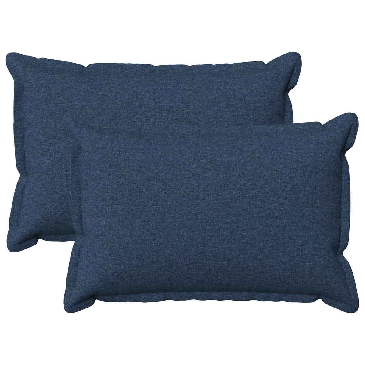 Kussen met kussen HOUTEN 2 st Blauw Faux Linnen