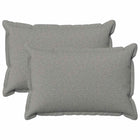 Sierkussen wolkengrijs faux linnen 50x70 cm set 2 stuks