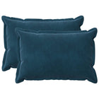 Kussen met kussen HOUTEN 2 st Blauw fluweel