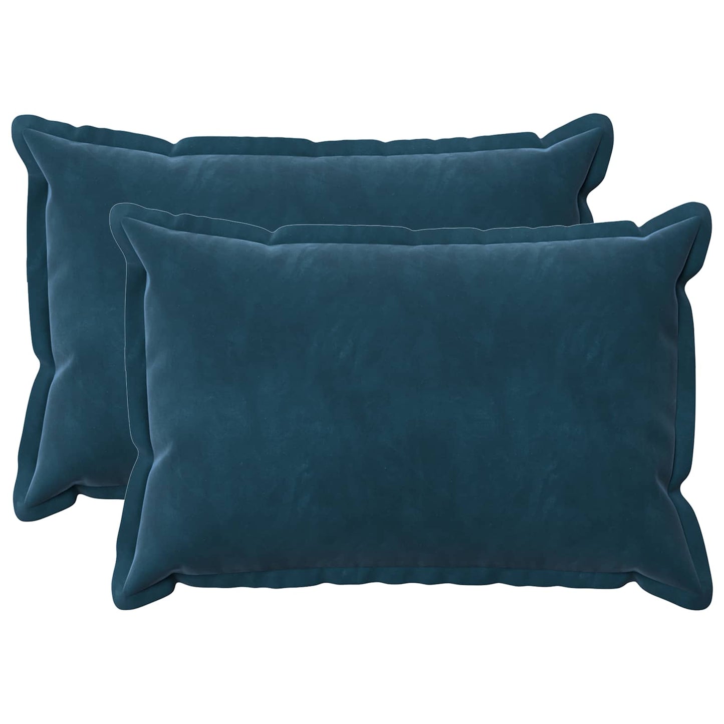 Kussen met kussen HOUTEN 2 st Blauw fluweel