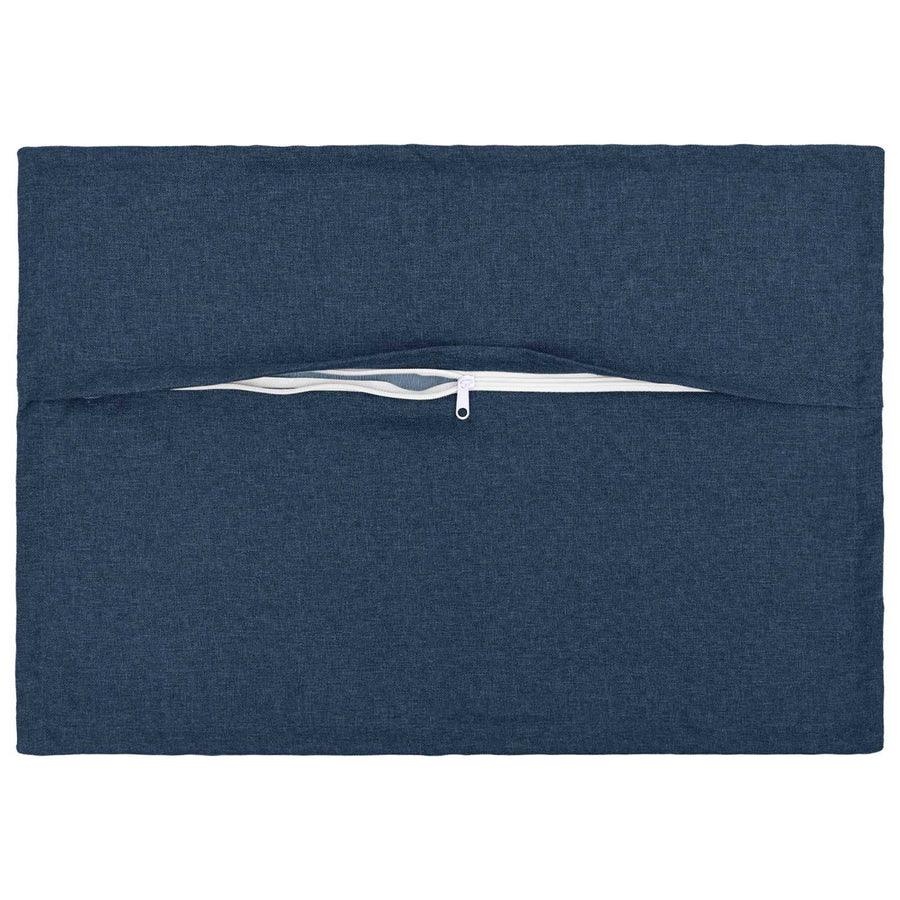 Kussen met kussen HOUTEN 2 st Blauw Faux Linnen