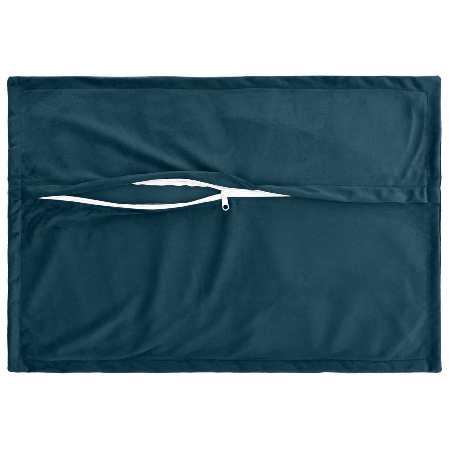 Kussen met kussen HOUTEN 2 st Blauw fluweel