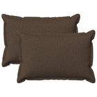 Sierkussen set 2x taupe 50x80 cm faux linnen