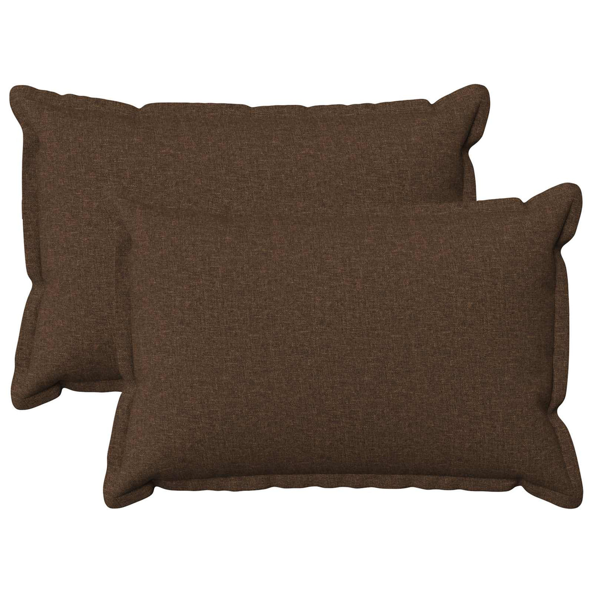 Kussen met kussen HOUTEN 2 st Bruin Faux Linnen