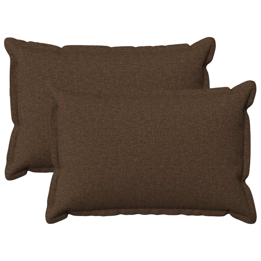 Kussen met kussen HOUTEN 2 st Bruin Faux Linnen