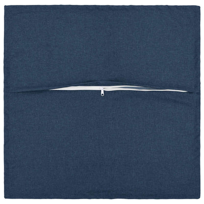 Kussen met kussen HOUTEN 2 st Blauw Faux Linnen