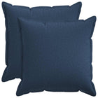 Sierkussens blauw faux linnen 55x55 cm set van 2