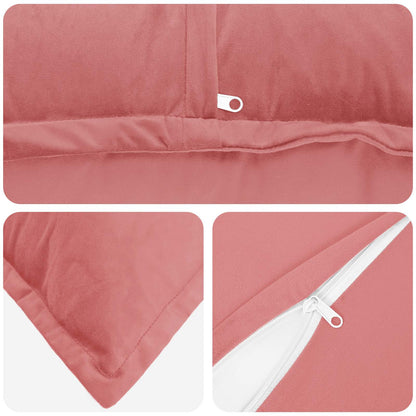 Kussen met kussen HOUTEN 2 st Roze fluweel