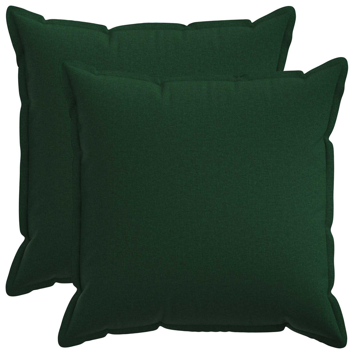 Kussen met kussen HOUTEN 2 st Donkergroen Faux Linnen
