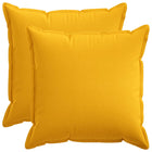 Sierkussens 2 st 65x65 cm lichtgeel faux linnen