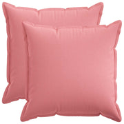 Sierkussens 2 st roze 65x65 cm faux linnen