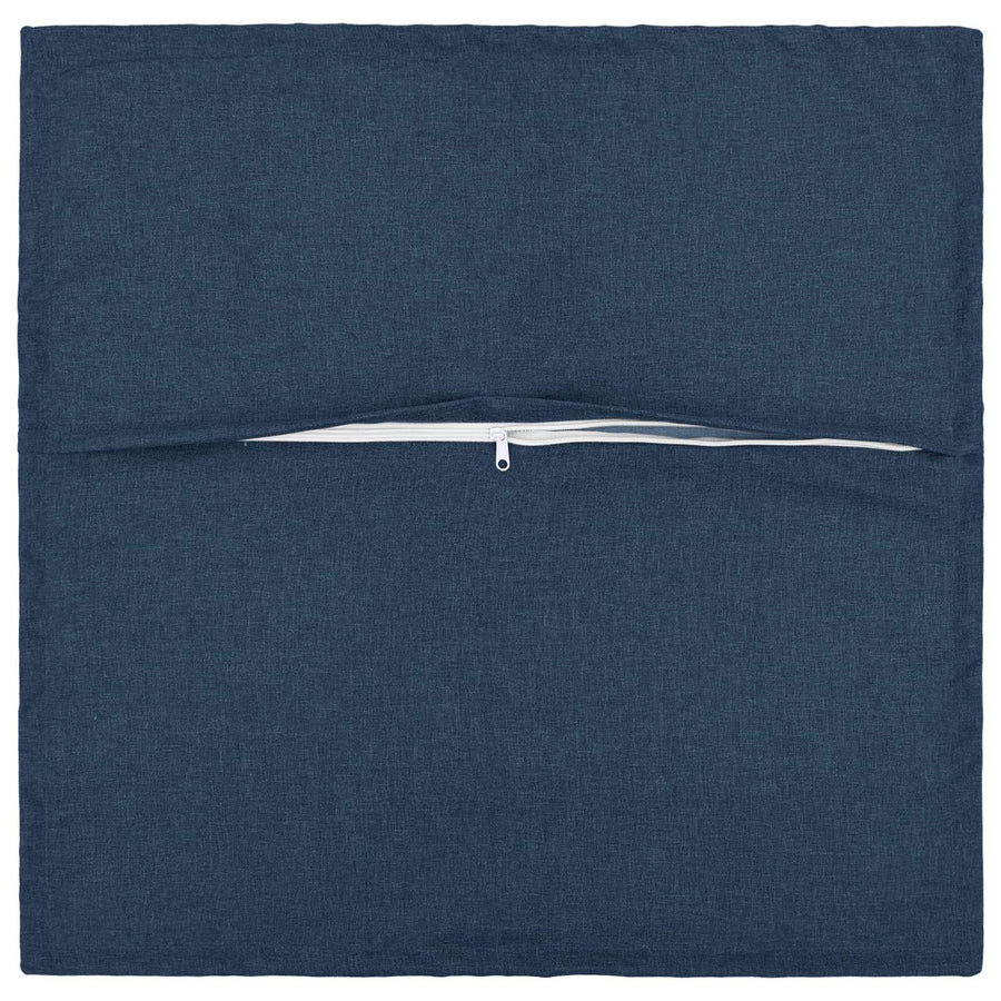 Kussen met kussen HOUTEN 2 st Blauw Faux Linnen