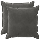 Kussens set van 2 donkergrijs fluweel 80x80 cm