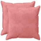 Kussen roze fluweel 80x80 cm set van 2