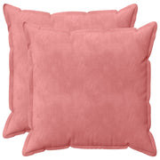 Kussen roze fluweel 80x80 cm set van 2