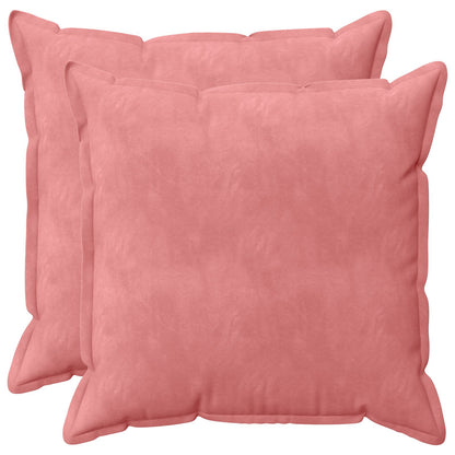 Kussen met kussen HOUTEN 2 st Roze fluweel