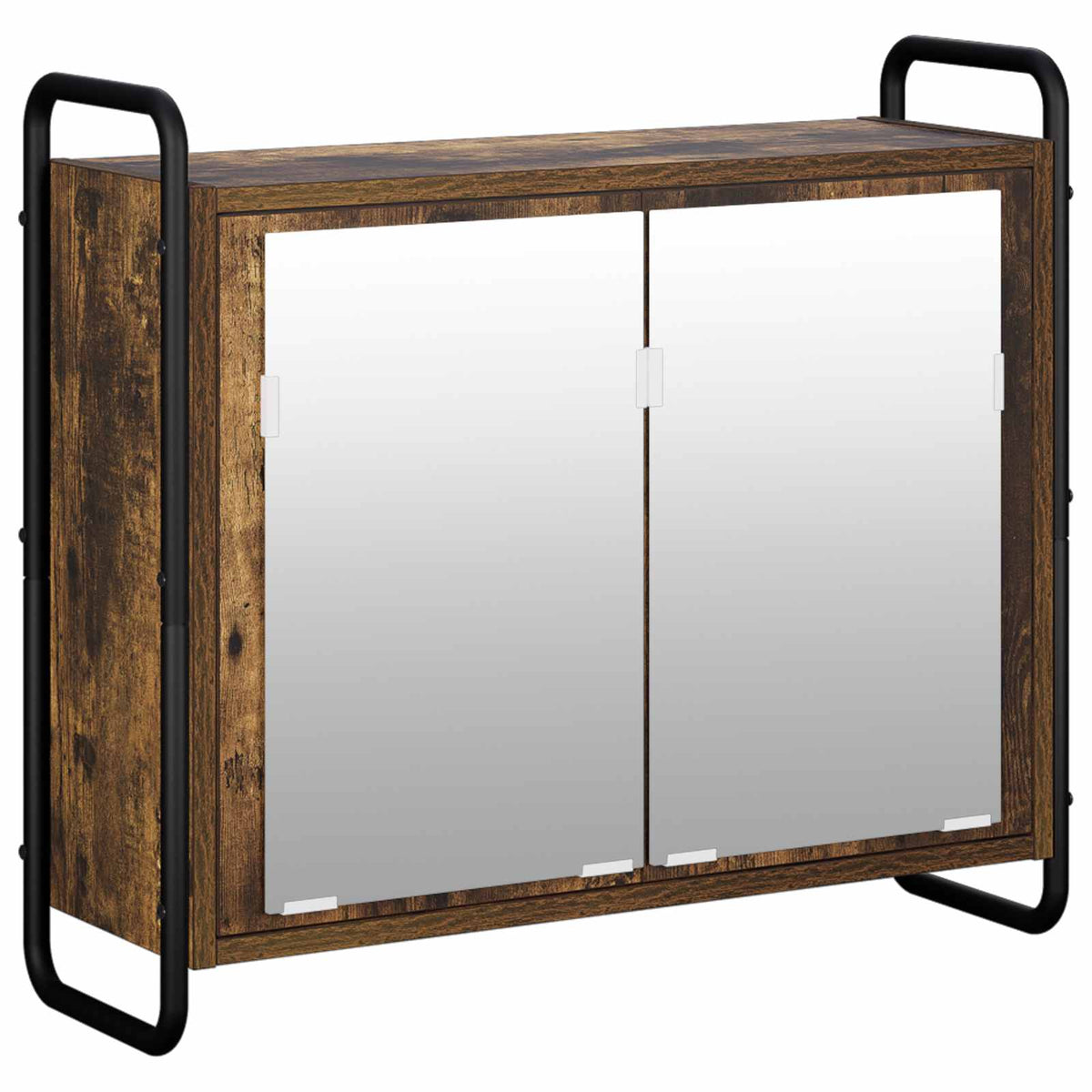 Badkamerkastenset 2 st Gerookt eiken 65,5 x 34 x 61 cm