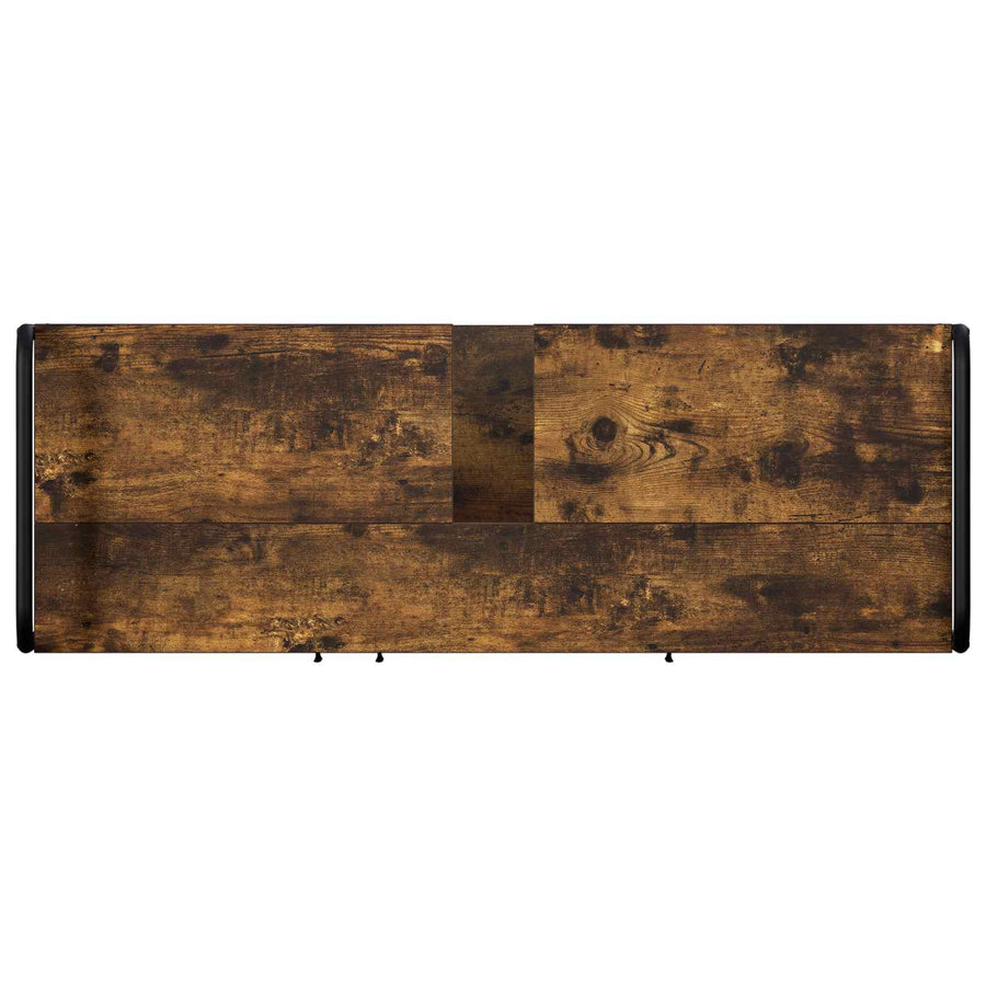 Badkamerkastenset 2 st Gerookt eiken 65,5 x 34 x 61 cm