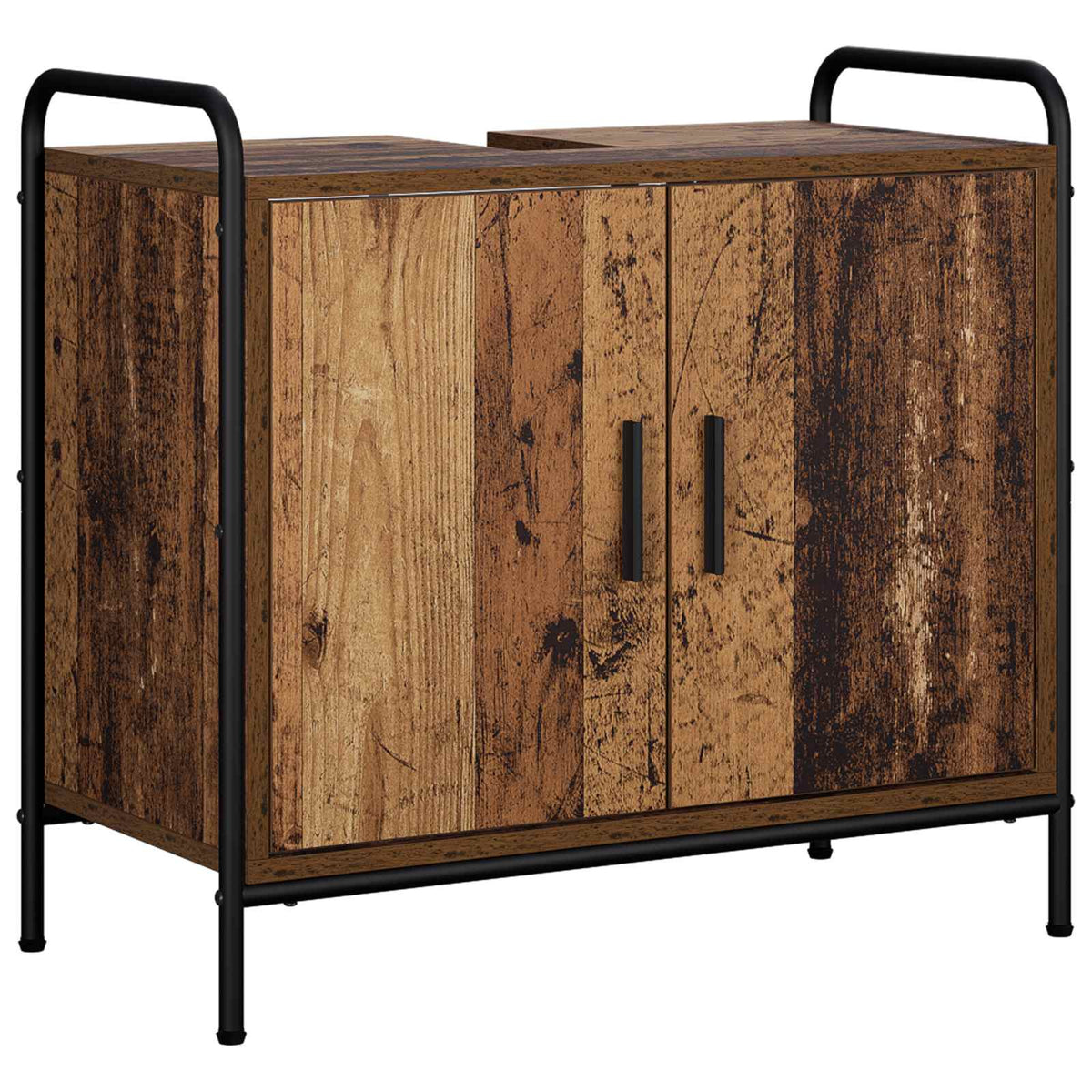 Badkamerkastenset 4 st Oud hout 40 x 36 x 181 cm Bewerkt hout