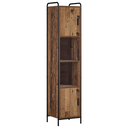 Badkamerkastenset 4 st Oud hout 40 x 36 x 181 cm Bewerkt hout