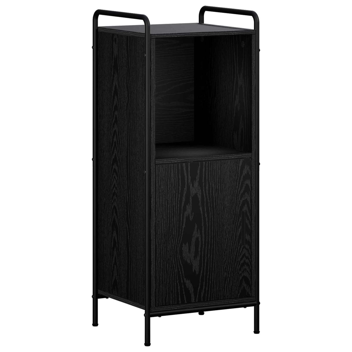 Badkamerkastenset 4 st Zwart eiken 40 x 36 x 181 cm