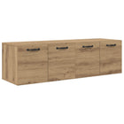 Wandkast 2 st 120x36,5x35 cm bewerkt hout artisan eiken
