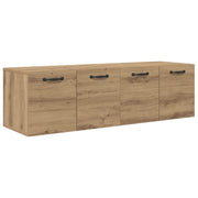 Wandkast 2 st 120x36,5x35 cm bewerkt hout artisan eiken