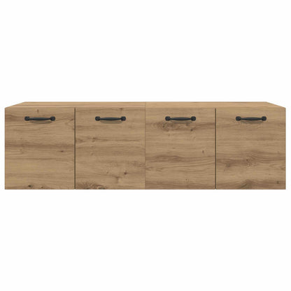 Wandkast 2 st 120 x 36,5 x 35 cm Bewerkt hout Artisan eiken