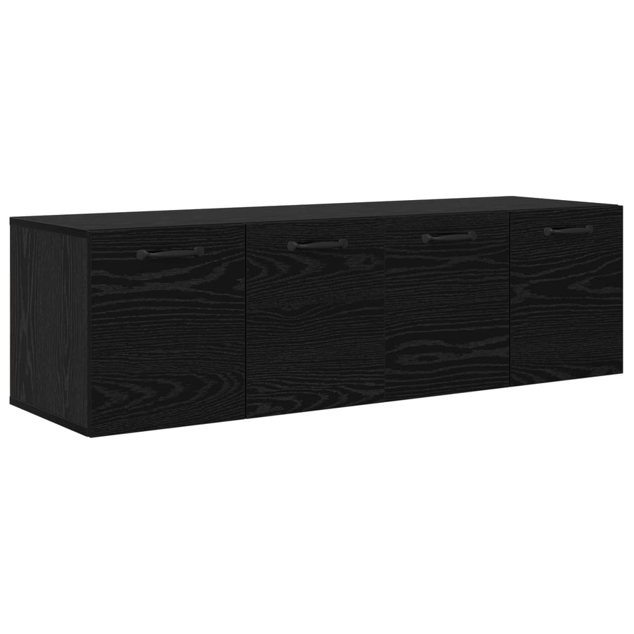 Wandkast 2 st 120 x 36,5 x 35 cm Bewerkt hout Zwart eiken