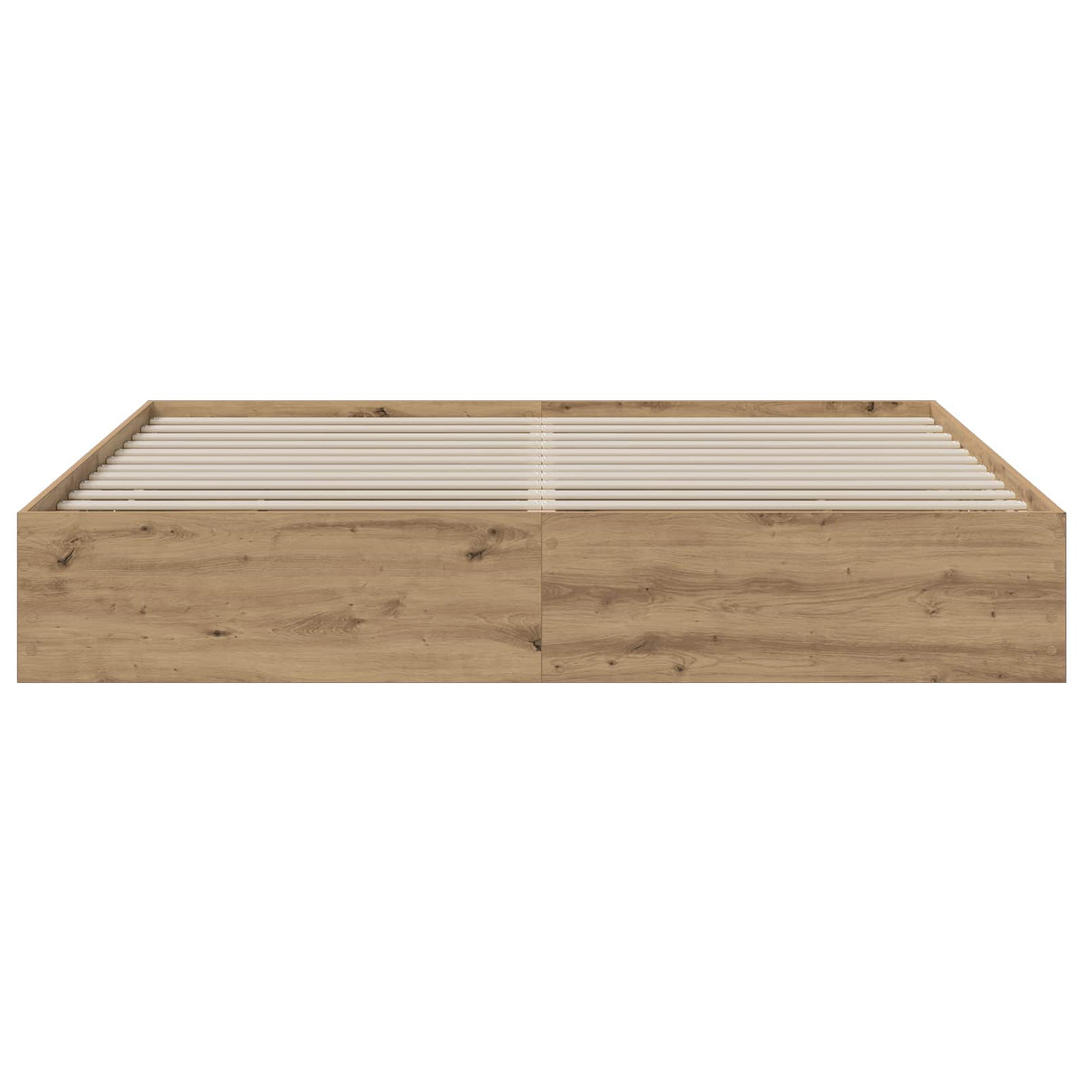 Bedframe met opslag Artisanaal eiken 180 x 200 cm Bewerkt hout