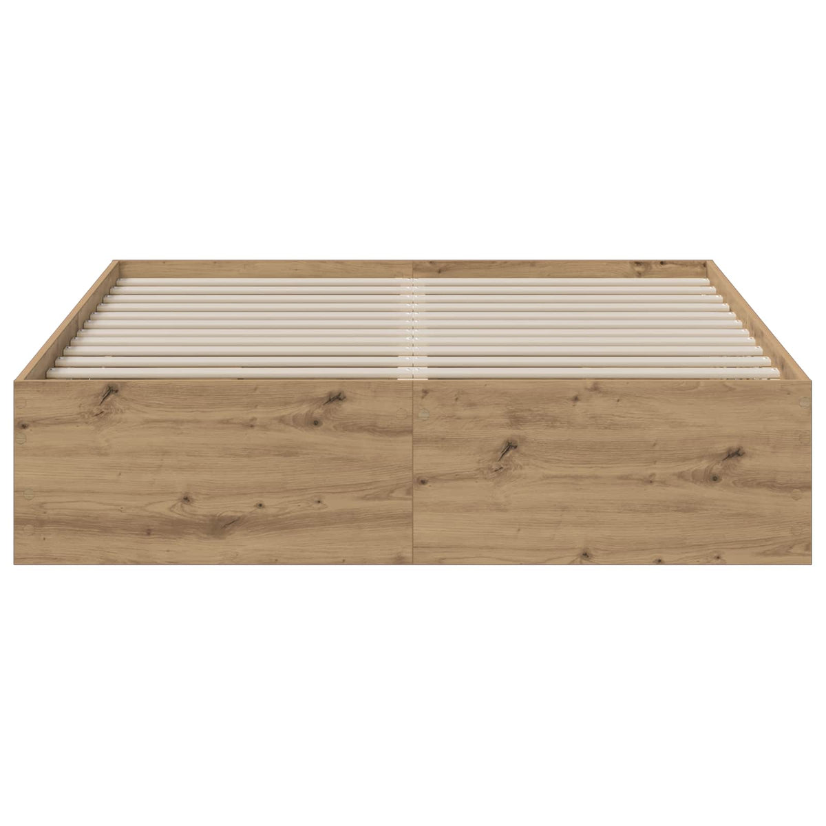 Bedframe met opslag Artisan eiken 150 x 200 cm Bewerkt hout