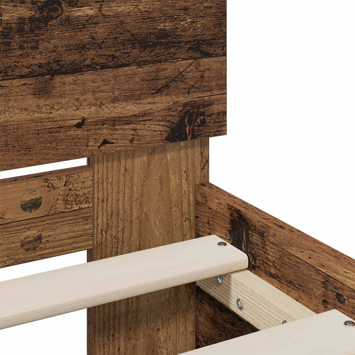 Bedframe met Hoofdeinde Oud hout 200 x 200 cm Bewerkt hout