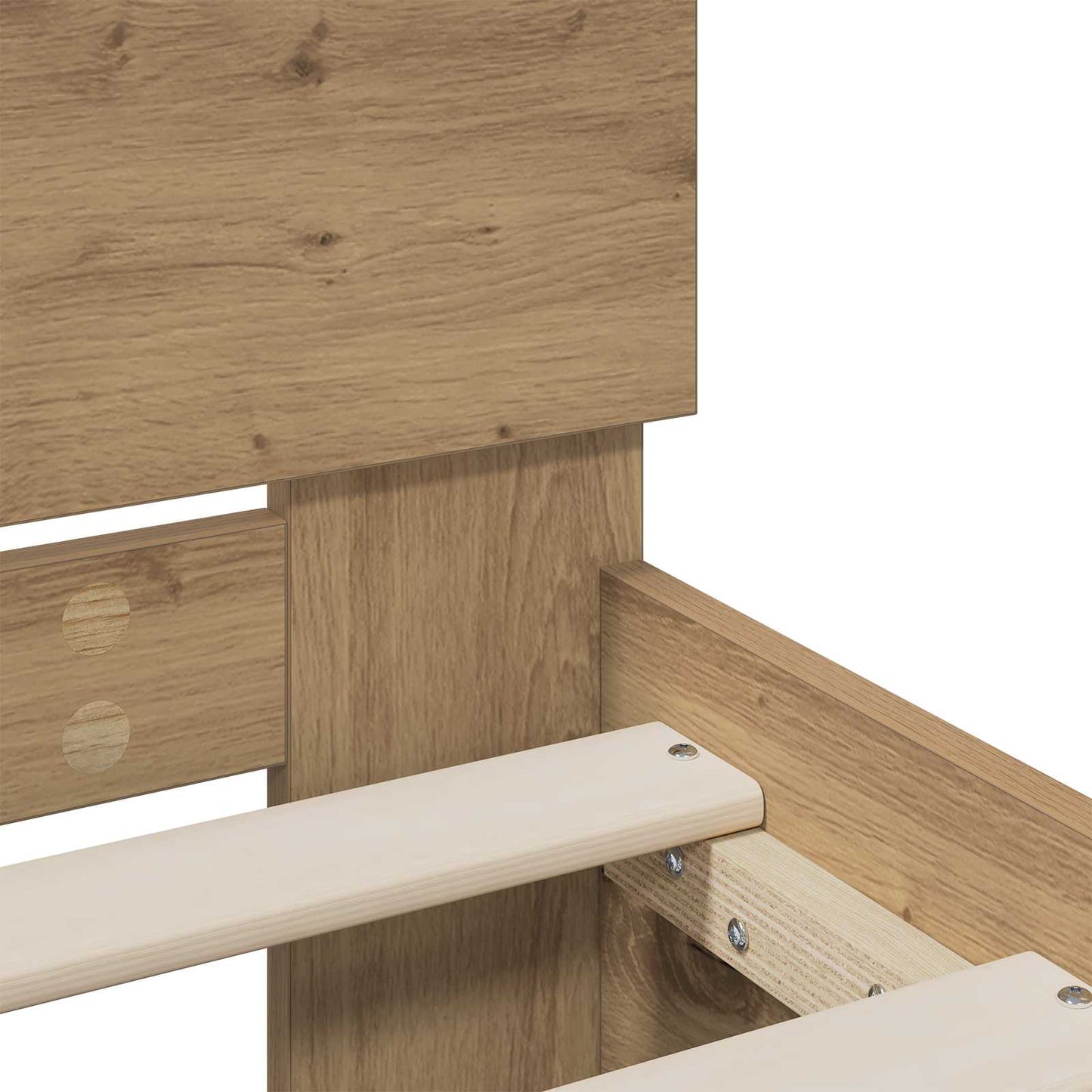 Bedframe met Hoofdeinde Artisanaal eiken 200 x 200 cm