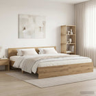 Bedframe met Hoofdeinde Artisanaal eiken 200 x 200 cm