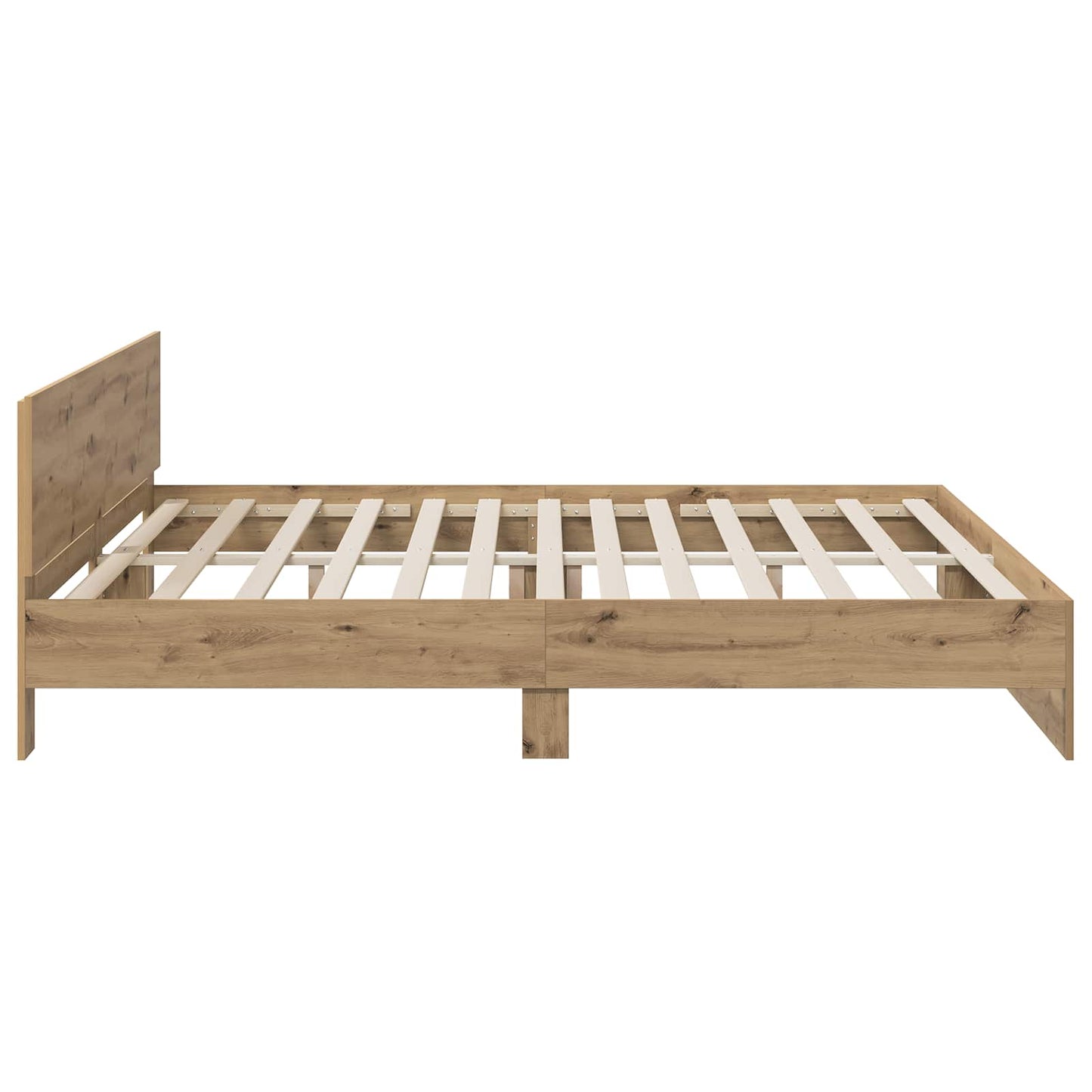 Bedframe met Hoofdeinde Artisanaal eiken 200 x 200 cm
