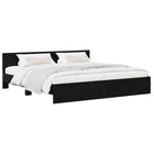 Bedframe zwart eiken 200x200 cm