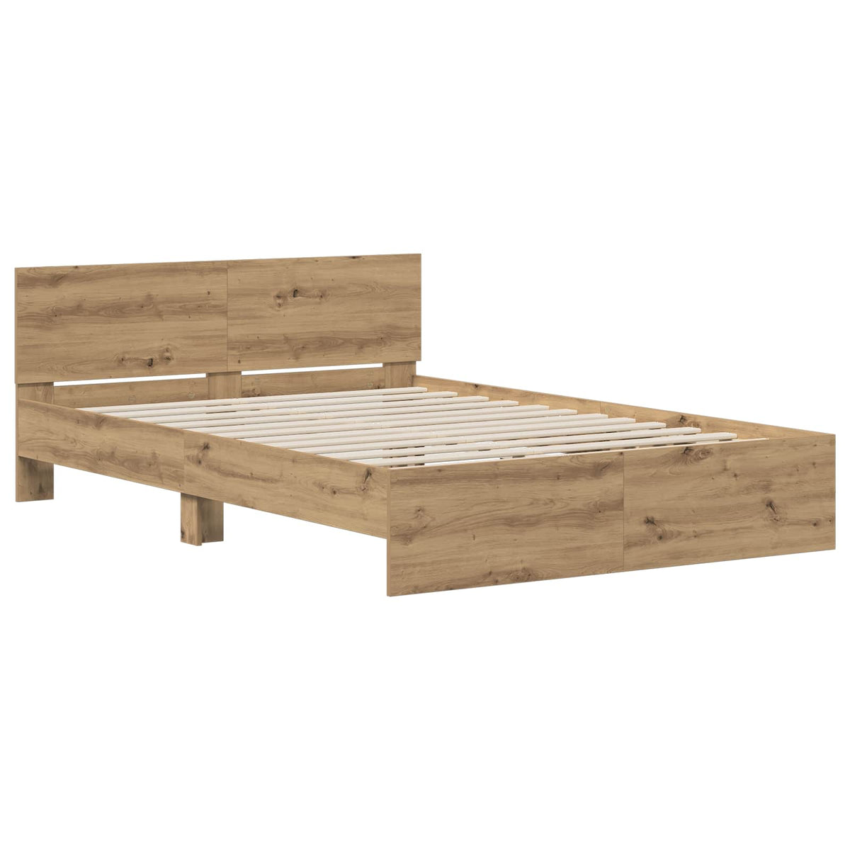 Bedframe met Hoofdeinde Artisanaal eiken 140 x 200 cm