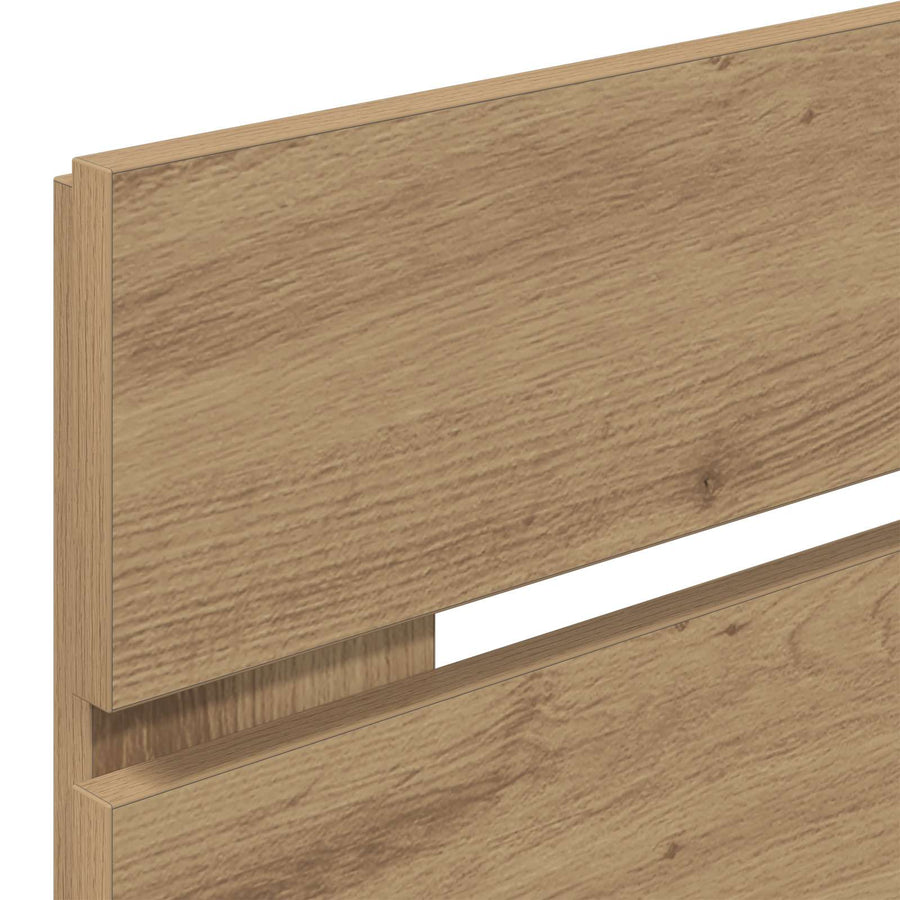 Bed Frame with Storage and Headboard Artisan Oak 120 x 200 cm