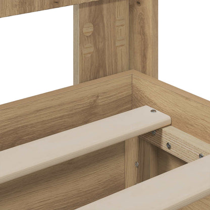 Bedframe met opbergruimte en hoofdbord Artisan Oak 90 x 200 cm