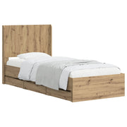 Bedframe 90x200 cm met opbergruimte Artisan Oak
