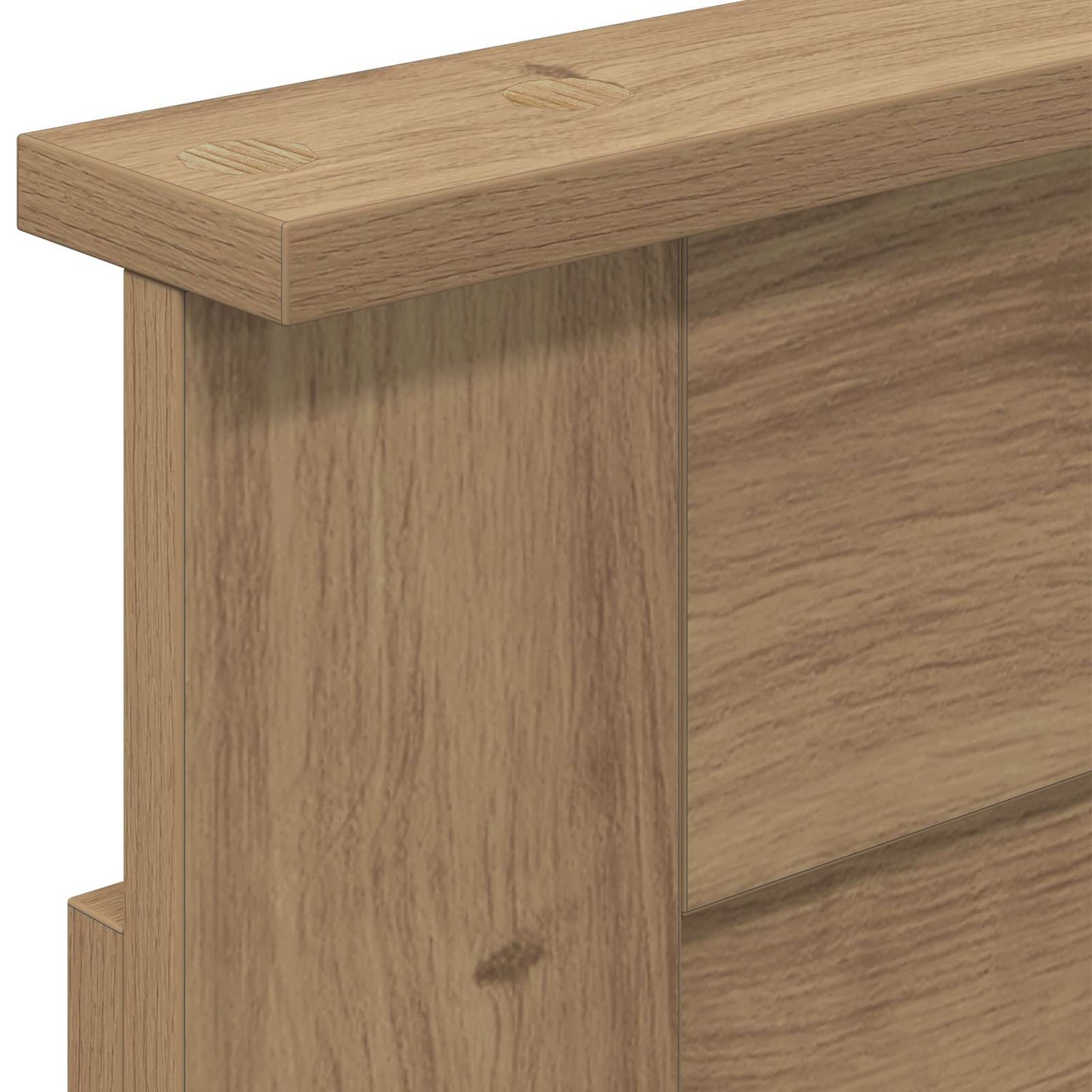 Bed Frame with Storage and Headboard Artisan Oak 180 x 200 cm