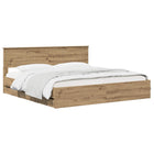 Bedframe 180x200 cm met opbergruimte en hoofdeinde Artisan Oak