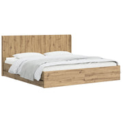 Bedframe 180x200 cm opbergruimte hoofdbord Artisan Oak