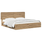 Bedframe 180x200 cm opbergruimte hoofdeinde artisan oak
